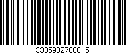 Código de barras (EAN, GTIN, SKU, ISBN): '3335902700015'