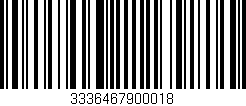 Código de barras (EAN, GTIN, SKU, ISBN): '3336467900018'