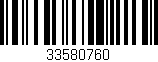 Código de barras (EAN, GTIN, SKU, ISBN): '33580760'