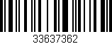 Código de barras (EAN, GTIN, SKU, ISBN): '33637362'