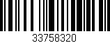 Código de barras (EAN, GTIN, SKU, ISBN): '33758320'