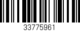 Código de barras (EAN, GTIN, SKU, ISBN): '33775961'