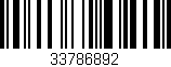 Código de barras (EAN, GTIN, SKU, ISBN): '33786892'