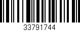 Código de barras (EAN, GTIN, SKU, ISBN): '33791744'