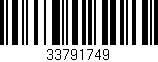 Código de barras (EAN, GTIN, SKU, ISBN): '33791749'