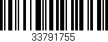 Código de barras (EAN, GTIN, SKU, ISBN): '33791755'