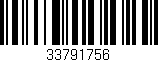Código de barras (EAN, GTIN, SKU, ISBN): '33791756'