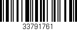 Código de barras (EAN, GTIN, SKU, ISBN): '33791761'