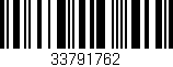 Código de barras (EAN, GTIN, SKU, ISBN): '33791762'