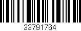 Código de barras (EAN, GTIN, SKU, ISBN): '33791764'