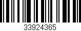 Código de barras (EAN, GTIN, SKU, ISBN): '33924365'