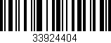 Código de barras (EAN, GTIN, SKU, ISBN): '33924404'