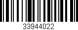 Código de barras (EAN, GTIN, SKU, ISBN): '33944022'