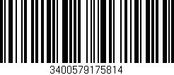 Código de barras (EAN, GTIN, SKU, ISBN): '3400579175814'