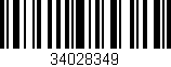 Código de barras (EAN, GTIN, SKU, ISBN): '34028349'