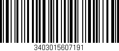 Código de barras (EAN, GTIN, SKU, ISBN): '3403015607191'