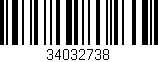 Código de barras (EAN, GTIN, SKU, ISBN): '34032738'
