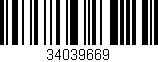 Código de barras (EAN, GTIN, SKU, ISBN): '34039669'