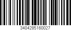 Código de barras (EAN, GTIN, SKU, ISBN): '3404285160027'