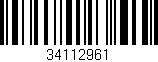 Código de barras (EAN, GTIN, SKU, ISBN): '34112961'