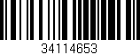 Código de barras (EAN, GTIN, SKU, ISBN): '34114653'