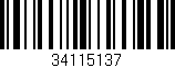 Código de barras (EAN, GTIN, SKU, ISBN): '34115137'