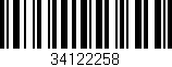 Código de barras (EAN, GTIN, SKU, ISBN): '34122258'