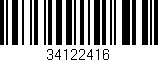 Código de barras (EAN, GTIN, SKU, ISBN): '34122416'