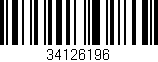 Código de barras (EAN, GTIN, SKU, ISBN): '34126196'