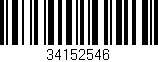 Código de barras (EAN, GTIN, SKU, ISBN): '34152546'