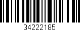 Código de barras (EAN, GTIN, SKU, ISBN): '34222185'