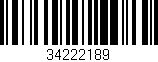 Código de barras (EAN, GTIN, SKU, ISBN): '34222189'