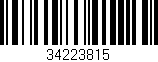 Código de barras (EAN, GTIN, SKU, ISBN): '34223815'