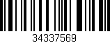 Código de barras (EAN, GTIN, SKU, ISBN): '34337569'