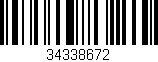 Código de barras (EAN, GTIN, SKU, ISBN): '34338672'