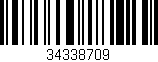 Código de barras (EAN, GTIN, SKU, ISBN): '34338709'