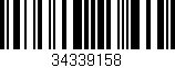 Código de barras (EAN, GTIN, SKU, ISBN): '34339158'