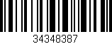 Código de barras (EAN, GTIN, SKU, ISBN): '34348387'