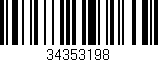 Código de barras (EAN, GTIN, SKU, ISBN): '34353198'