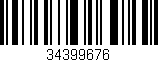 Código de barras (EAN, GTIN, SKU, ISBN): '34399676'