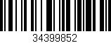 Código de barras (EAN, GTIN, SKU, ISBN): '34399852'