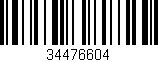 Código de barras (EAN, GTIN, SKU, ISBN): '34476604'