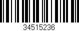 Código de barras (EAN, GTIN, SKU, ISBN): '34515236'