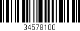 Código de barras (EAN, GTIN, SKU, ISBN): '34578100'
