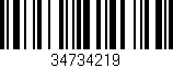 Código de barras (EAN, GTIN, SKU, ISBN): '34734219'