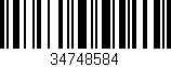 Código de barras (EAN, GTIN, SKU, ISBN): '34748584'