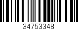 Código de barras (EAN, GTIN, SKU, ISBN): '34753348'