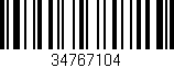 Código de barras (EAN, GTIN, SKU, ISBN): '34767104'