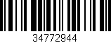 Código de barras (EAN, GTIN, SKU, ISBN): '34772944'