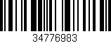 Código de barras (EAN, GTIN, SKU, ISBN): '34776983'
